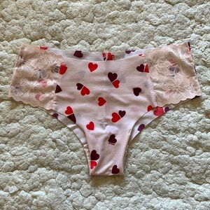 Victoria’s Secret PINK light pink lace hearts cheekster panty